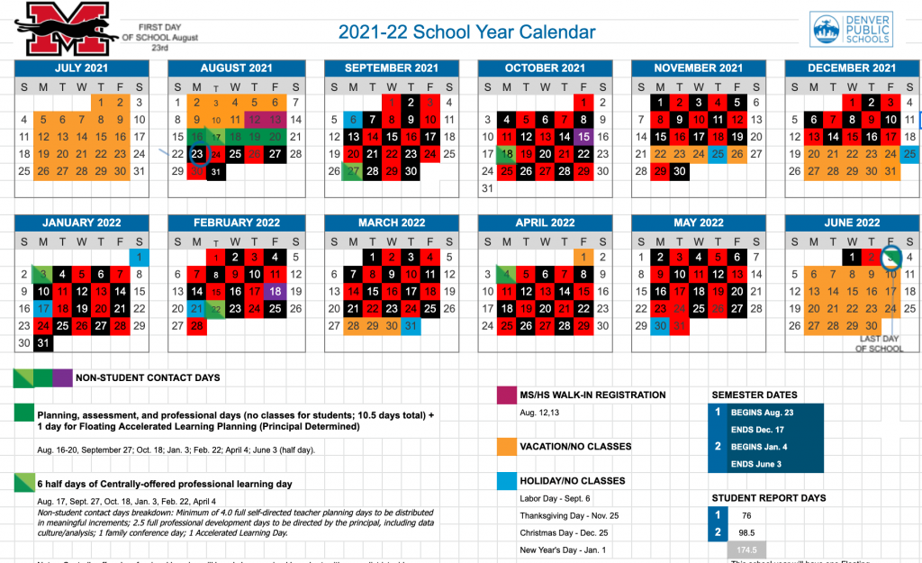Merrill Middle School » 20212022 School Year Calendar